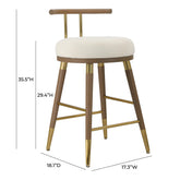 Juniper Cream Velvet Barstool Model: TOV-D68684